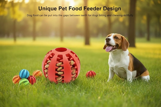 CleanBite Treat Ball- Nontoxic Bite-Resistant Dental Chew Toy for Dogs & Cats